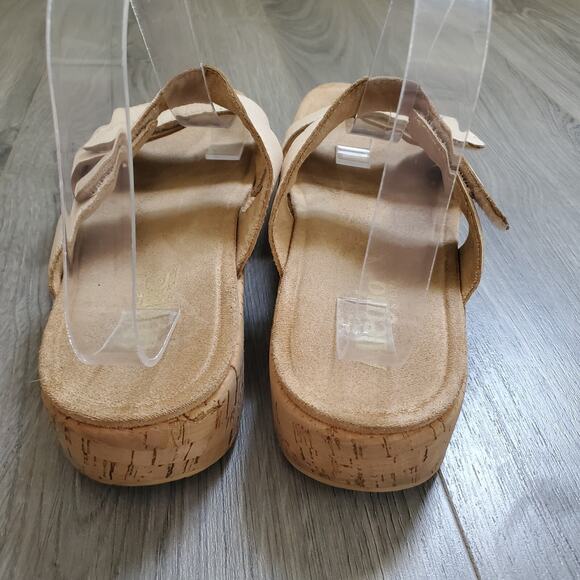 Alegria Sandals Wedge 41 Adjustable Slide Leather Summer Comfort Casual - Picture 4 of 8